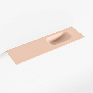 Mondiaz EDEN Fontein - 80x23x0.9cm - wasbak Rechts - zonder kraangaten - voor toiletmeubel - Solid surface - Rosee