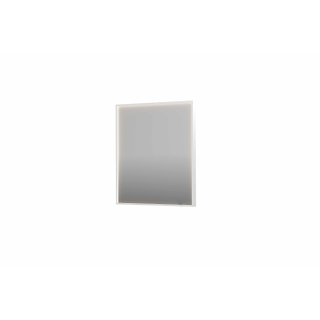 INK SP19 spiegel - 70x4x80cm rechthoek in stalen kader incl dir LED - verwarming - color changing - dimbaar en schakelaar - mat wit