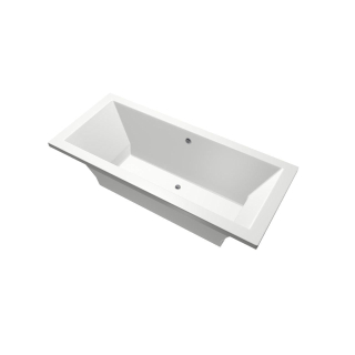 Xenz Society Duobad - 170x75x53 - afvoer Midden - acryl - wit