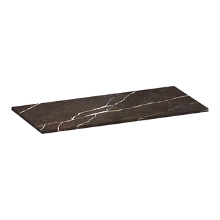 Saniclass Artificial Marble Wastafelblad - 100x46x2 - Zonder kraangat - composiet - Copper Brown