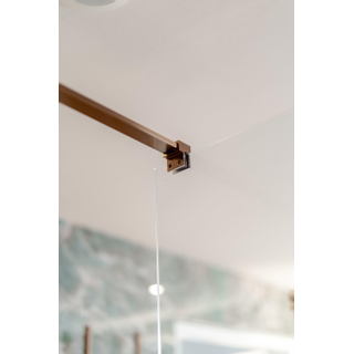 BRAUER Stabilisatiestang zonder glasdeel, wanddeel en T-koppelstuk PVD koper geborsteld