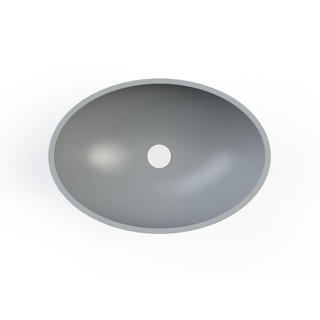 Arcqua Prince vasque 49x34cm ovale marbre coulé mat béton