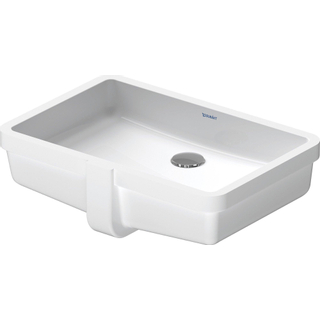 Duravit Vero Lavabo encastrable - 48.5x31.5cm - avec trop-plein - sans emplacement pour robinet - blanc