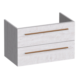 BRAUER Trust wastafelonderkast 80 excl. opbouwgrepen 2 softclose lades en 1 sifon uitsparing - Forest Seashell