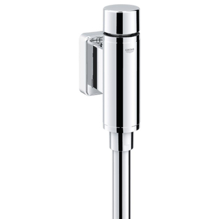 GROHE Rondo Robinet de chasse urinoir 1/2 avec robinet d'arrêt, tuyau de coule, connexion et antivandale chrome