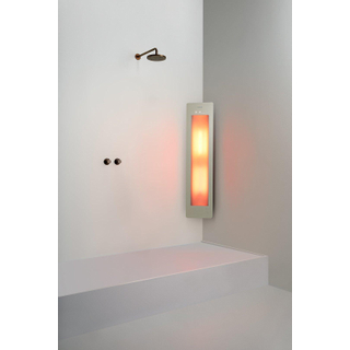 Sunshower Round Medium One infrarouge en saillie incl. kit d'installation angle 140x33x25cm Sand White