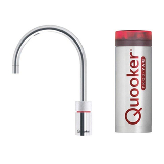 Quooker Nordic Round kokendwaterkraan - draaibare uitloop - PRO3 reservoir - Warm / kokend water - RVS