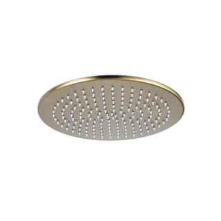 FugaFlow Eccelente Acces Douche de tête - 30cm rond - 6mm - Laiton brossé PVD (Or)