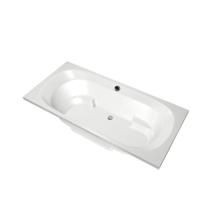 Xenz Kanaga Duobad - 190x90x53 - afvoer Midden - acryl - wit