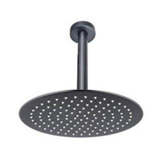Fortifura Calvi Inbouw Regendoucheset - thermostatisch - plafondarm - 25cm hoofddouche - staaf handdouche - metalen doucheslang - geborsteld Gunmetal PVD