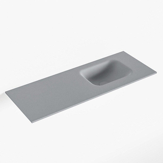 Mondiaz LEX Fontein - 80x30x0.9cm - wasbak Rechts - zonder kraangaten - voor toiletmeubel - Solid surface - Plata