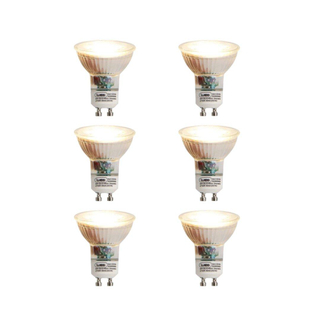 Luedd Lampe LED - lot de 6 - GU10 - 6W - 2700K - 450LM - à intensité réglable