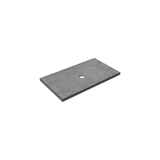 Thebalux Type Plan sous vasque 80x46cm cadre noir mat Céramique Petra Grey