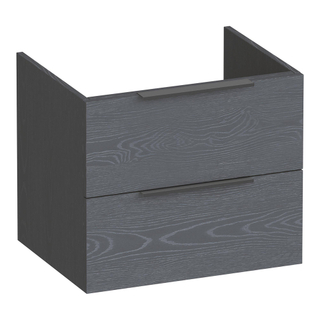 BRAUER Elevate wastafelonderkast 60 excl. opleggrepen 2 softclose lades en 1 sifon uitsparing - Timber Grey