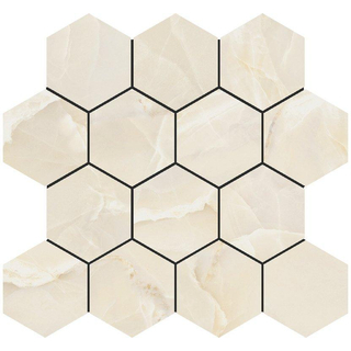 Baldocer Ceramica Onyx carrelage mural et de sol - 29x27cm - 9mm - rectifié - brillant crème