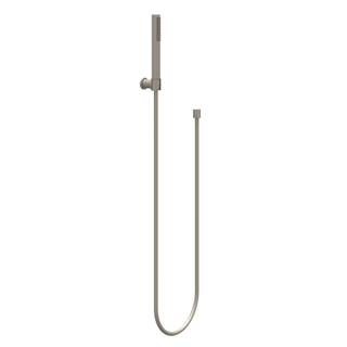 IVY Ensemble de douchette - modèle à barre - avec support mural réglable - flexible de douche 150cm - modèle à barre - 120cm - Nickel brossé PVD