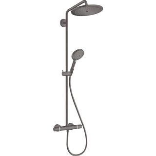 Hansgrohe Croma select Set de douche pluie Select - thermostat - barre coulissante 28cm - chrome brossé noir