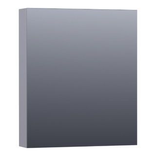 BRAUER Plain Spiegelkast - 60x70x15cm - 1 linksdraaiende spiegeldeur - MDF - mat grijs