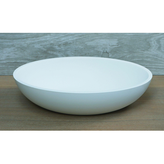 Luca plan vasque 48x32,5x12cm ovale solid surface white matt