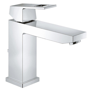 GROHE Eurocube waterbesparende wastafelkraan medium met waste 28mm met temperatuurbegrenzer chroom