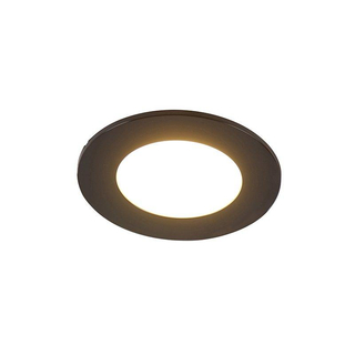 QAZQA Blanca Inbouwspot - 9x9cm - incl. LED - 3 staps dimbaar - IP65 - mat zwart