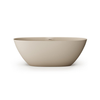 Zeza Element Vrijstaand Bad - 175x76x60cm - solid surface - mat beige