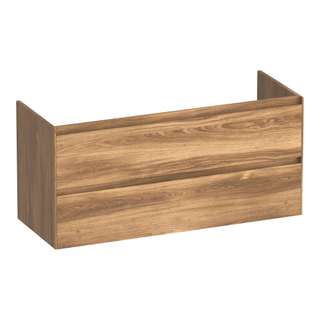 BRAUER Inspire wastafelonderkast 120 2 softclose lades - greeploos - 2 sifon uitsparingen - Honey