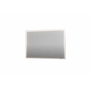 INK SP19 miroir - 120x4x80cm rectangulaire en cadre acier incl dir LED - chauffage - changement de couleur - dimmable et interrupteur - blanc mat