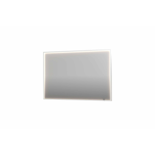 INK SP19 spiegel - 120x4x80cm rechthoek in stalen kader incl dir LED - verwarming - color changing - dimbaar en schakelaar - mat wit