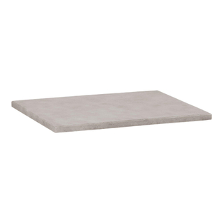 Saniclass Concrete Wastafelblad - 60x46x3cm - zonder kraangat - gecoat beton grijs gemêleerd