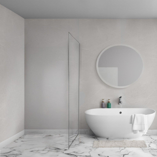 Aqua Vista Lokla paroi latérale - 60x200cm - incl. kit de montage - pour cabine de douche - chrome