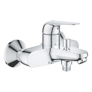 GROHE Swift QuickFix Badkraan - HOH=15cm - met omstel - met koppelingen - chroom