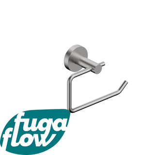 FugaFlow Eccelente Acces Toiletrolhouder - zonder klep - rond - Geborsteld RVS PVD