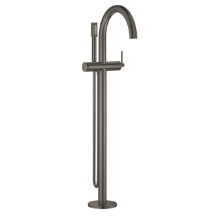 GROHE Atrio Partie de finition pour robinet de bain sur pied avec inverseur et douchette Sena stick et flexible 125cm Brushed Hard Graphite