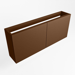 Mondiaz FOWY Meuble sous lave-mains - 120x22x50cm - 2 portes - push to open - softclose - Rust