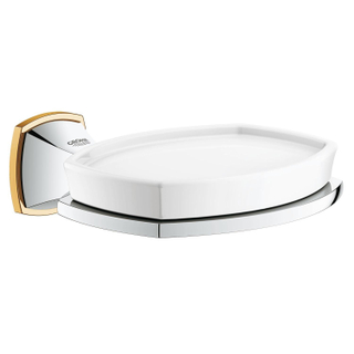 GROHE Grandera Zeepschaal - met houder - wandmontage - chroom/goud