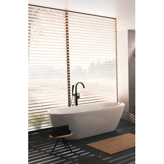 Riho Inspire Baignoire îlot - 160x75x60cm - siphon - blanc brillant