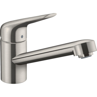 Hansgrohe M42 M421-H100 Mitigeur de cuisine 1 trou avec bec pivotant à 360° chrome