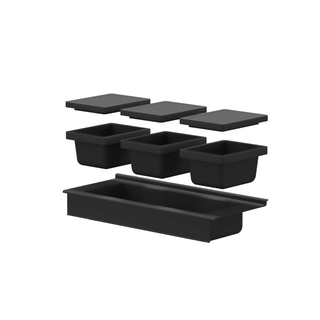 INK lade - indeling Model S - zwarte antislip mat - Antraciet