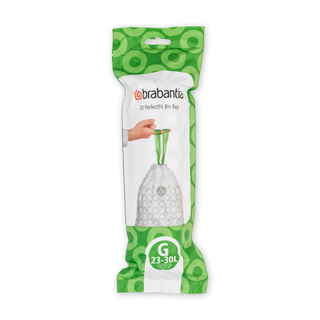 Brabantia PerfectFit Afvalzakken - trekbandsluiting - code G - 23-30L - 20 stuks