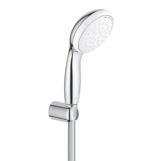 GROHE New Tempesta Handdoucheset - 2 straalsoorten - rond - met houder - gladde slang - 125cm - chroom