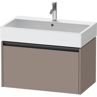 Duravit Ketho 2 wastafelonderbouwkast met 1 lade 78.4x46x44cm met greep antraciet basalt mat