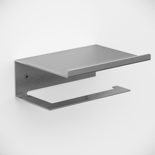 FugaFlow Efficiente Acces Eternal porte-rouleau de papier toilette avec plateau acier inoxydable brossé