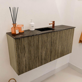 Mondiaz JOYA-DLUX 90cm toiletmeubel - kleur Dusk - Wastafel FAYE positie Midden 1 kraangat kleur Lava.