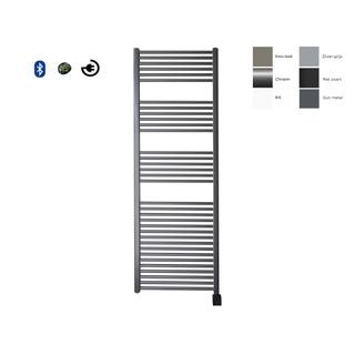 Sanicare Radiateur électrique - 172 x 60cm - bluetooth - thermostat noir en dessous gauche - Gunmetal