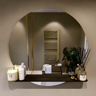 Mondiaz SPOT Miroir de salle de bain - rond 90cm - plan de miroir - couleur Urban