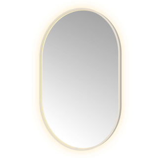 Hotbath &MORE Spiegel Oval direct en indirect LED spiegelverwarming dimbaar met afstandsbediening RVS 316