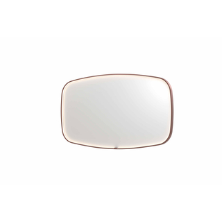INK SP31 miroir - 140x4x80cm contour en cadre acier incl dir LED - chauffage - changement de couleur - dimmable et interrupteur - cuivre brossé