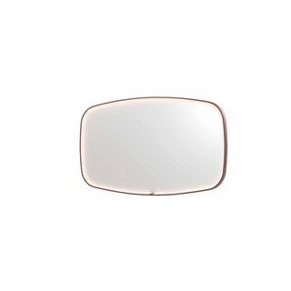 INK SP31 spiegel - 140x4x80cm contour in stalen kader incl dir LED - verwarming - color changing - dimbaar en schakelaar - geborsteld koper