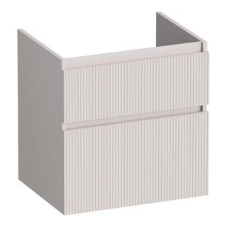 BRAUER Delight Wavy wastafelonderkast 60 2 softclose lades - greeploos - 1 sifon uitsparing - mat zand
